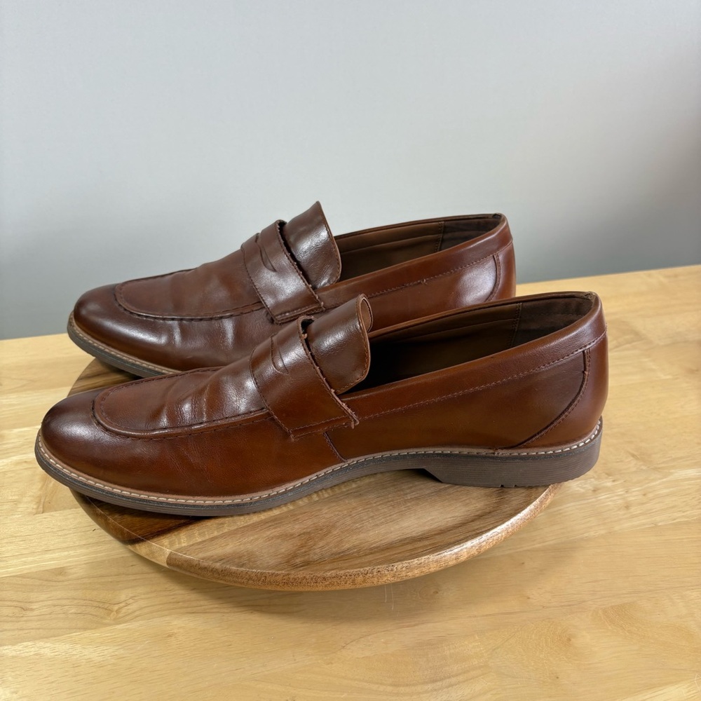 Steve Madden Nyles PU Size 12 Loafers Brown - Picture 7 of 9